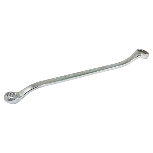 Box End Wrench, 12 Point, 12 mm x 13 mm, 15° Offset, Chrome Finish Auto-Cam