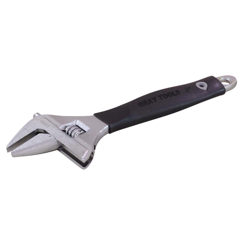 Adjustable Wrench, 8-1/4" L, 1-1/2" Max Width, Polished Auto-Cam
