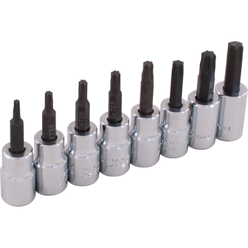 Socket Set, Torx&reg;, 3/8" Drive, 8 Pcs Auto-Cam