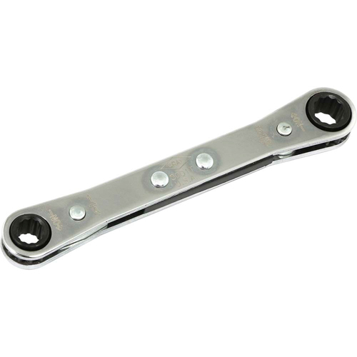 Flat Ratcheting Box Wrench, 1/4" Drive, Plain Handle Auto-Cam