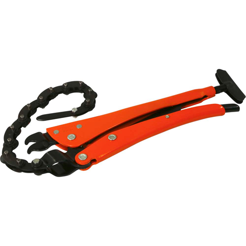Locking Chain Clamp Pliers, 13" Length, Omnium Grip Auto-Cam