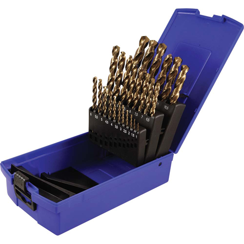 Drill Bit Set, 25 Pieces, High Speed Cobalt Auto-Cam
