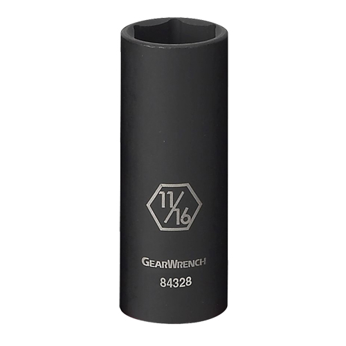 Socket, Impact, 3/4", 3/8" Drive, 6 Points, Deep Auto-Cam