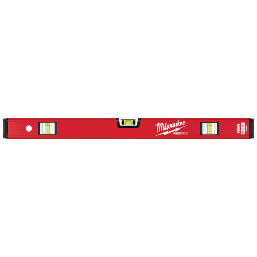 Redstick Compact Level, Box, 2' L, Steel, 3, Non-Magnetic Auto-Cam