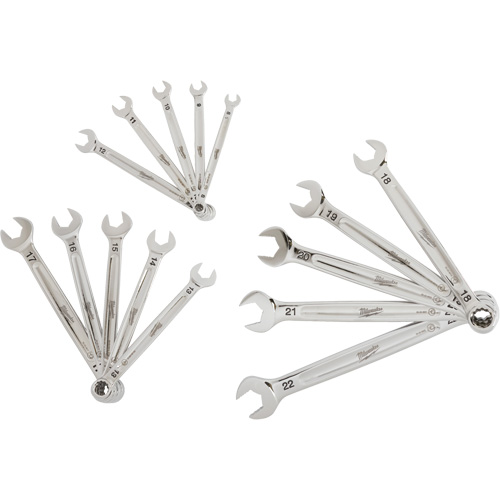 Wrench Set, Combination, 15 Pieces, Metric Auto-Cam