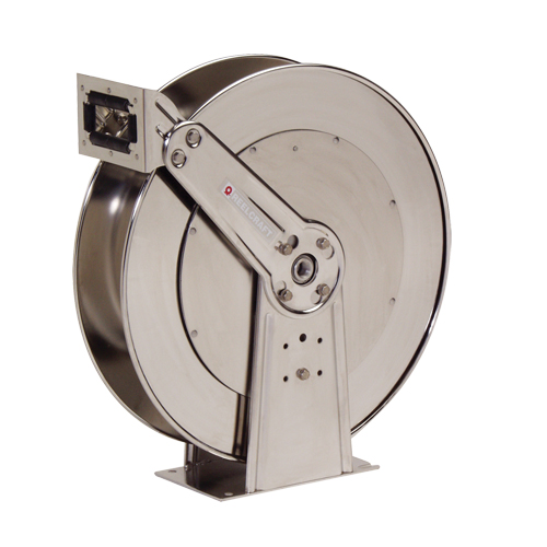 Stainless Steel Hose Reel, Single Hose, 10-1/2" W x 24" D x 25-3/8" H Auto-Cam