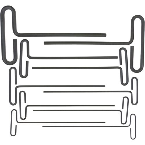 Jeu de cl&eacute;s hexagonales &agrave; poign&eacute;e en T &agrave; boucle, 10 mcx, Imp&eacute;rial Auto-Cam