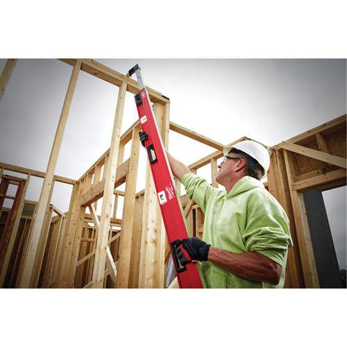 RedStick Expandable Level, I-Beam, 12' L, Aluminum, 3, Magnetic Auto-Cam