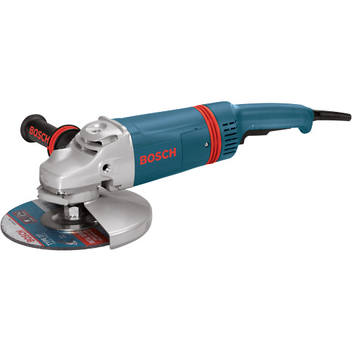 Large Angle Grinder with Rat Tail Handle, 9", 120 V, 15 A, 6000 RPM Auto-Cam