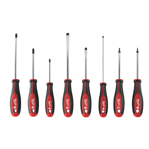 Screwdriver Set with Square Drive, 8 Pcs., Magnetic Auto-Cam