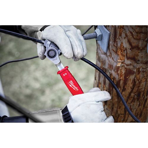 Lineman's 2-in-1 Insulated Ratcheting Box Wrench Auto-Cam