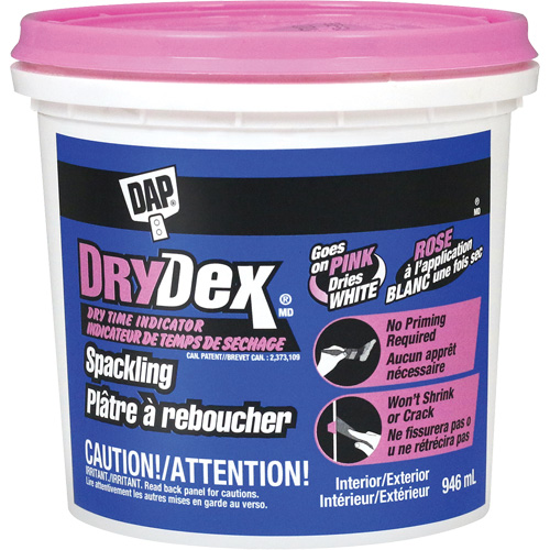 Pl&acirc;tre &agrave; reboucher DryDex, 946 ml, Contenant en plastique Auto-Cam