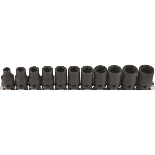 Thin Walled Socket Set, 11 Pcs, Impact, 3/8" Drive Size Auto-Cam