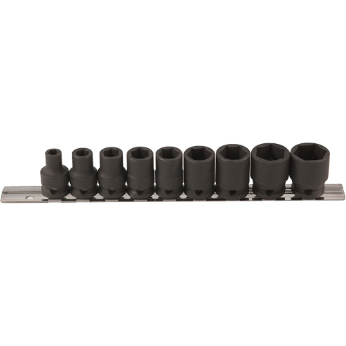 Jeu de douilles &agrave; paroi mince, 9 Mcx, Chocs, Prise de 3/8" Auto-Cam