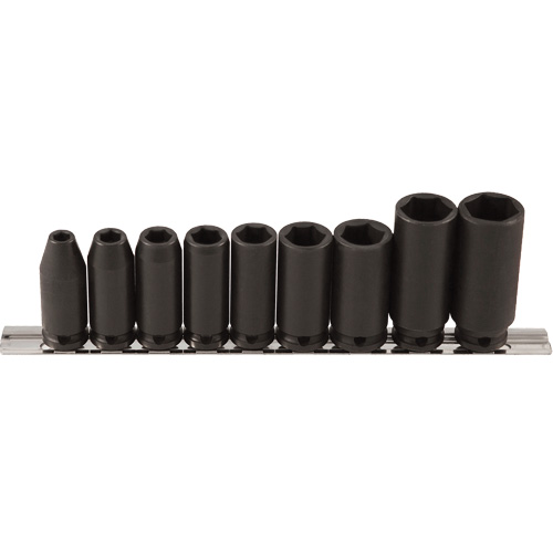 Jeu de douilles longues, 9 Mcx, Chocs, Prise de 3/8", Profond Auto-Cam