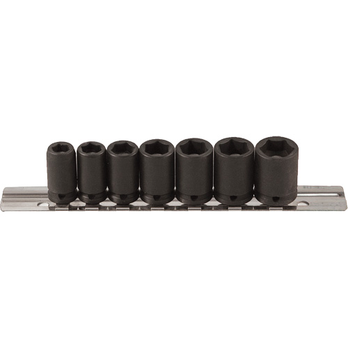 Magnetic Socket Set, 7 Pcs, Impact, 1/4" Drive Size Auto-Cam