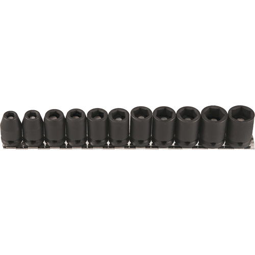 Jeu de douilles magn&eacute;tiques, 11 Mcx, Chocs, Prise de 3/8" Auto-Cam