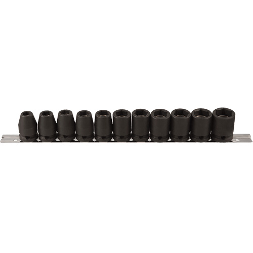 Socket Set, 11 Pcs, Impact, 1/2" Drive Size Auto-Cam