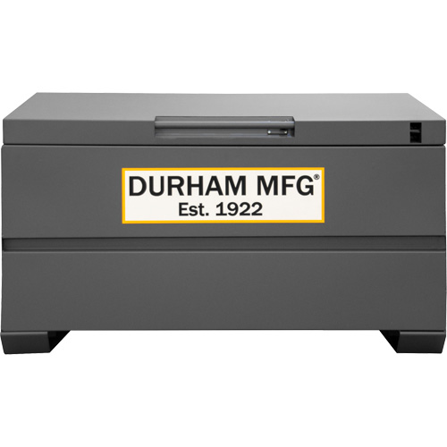 Jobsite Storage Box, 48" x 24" x 27-13/16", Steel, Grey Auto-Cam