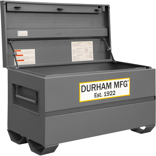 Jobsite Storage Box, 48" x 24" x 27-13/16", Steel, Grey Auto-Cam