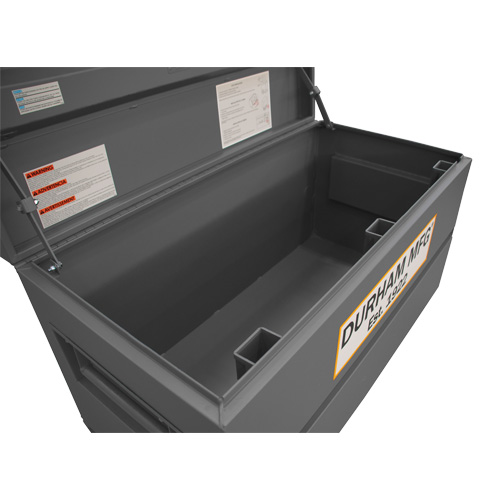 Jobsite Storage Box, 48" x 24" x 27-13/16", Steel, Grey Auto-Cam