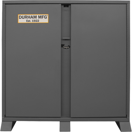 Jobsite Storage Shelving Cabinet, Steel, 47.5 Cubic Feet, Grey Auto-Cam