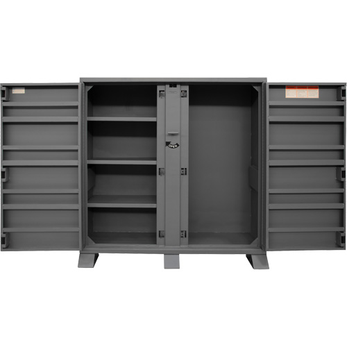 Jobsite Storage Shelving Cabinet, Steel, 47.5 Cubic Feet, Grey Auto-Cam