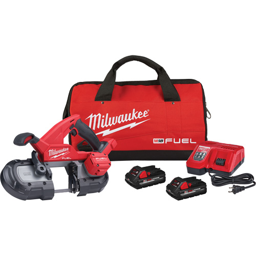 M18 Fuel Compact Band Saw Kit, 18 V, 3-1/4" Capacity Auto-Cam