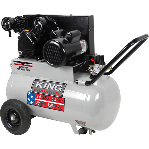 Air Compressor, Electric, 20 Gal. (24 US Gal), 150 PSI, 120/1/240/1 V Auto-Cam