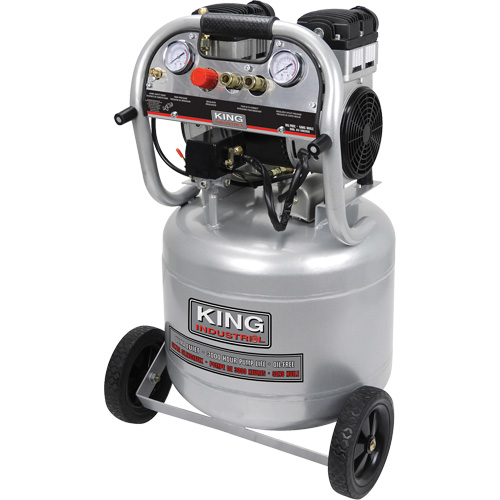 Ultra-Quiet Oil-Free Air Compressor, Electric, 10 Gal. (12 US Gal), 125 PSI, 120/1 V Auto-Cam