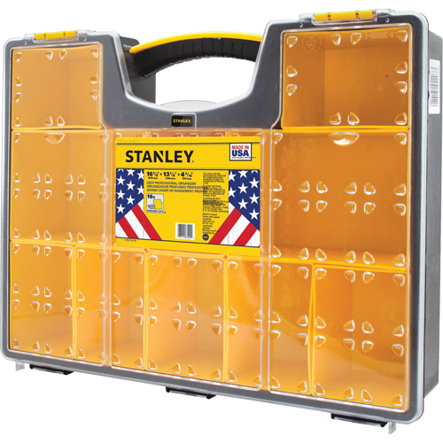 Organisateur profond pour professionnel, 17-1/2" la x 4-1/2" p x 14" h, Noir/Jaune Auto-Cam