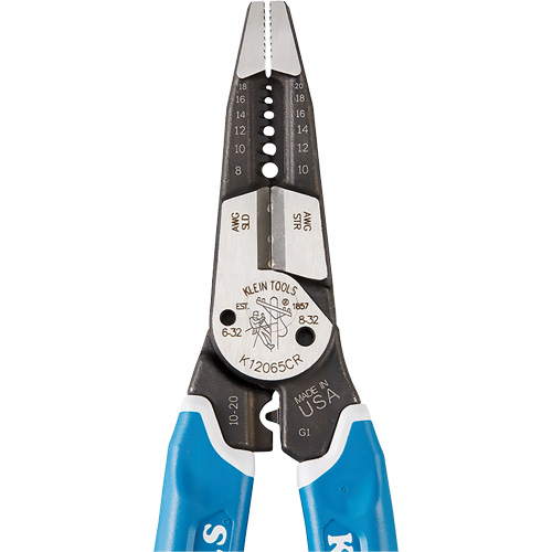 Outil polyvalent Klein-Kurve pour d&eacute;nuder, couper et sertir les fils, 8-1/4" lo, 8 - 20 AWG Auto-Cam