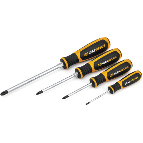 Pozidriv&reg; Dual Material Screwdriver Set, 4 Pcs. Auto-Cam