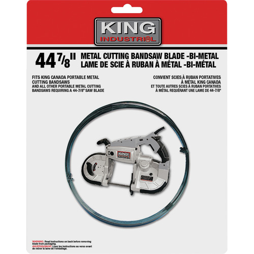 Lame de scie &agrave; ruban, Bim&eacute;tal, 44-7/8" lo x 1/2" la x &eacute;paisseur 0,02", 10-14 dents par pouce Auto-Cam