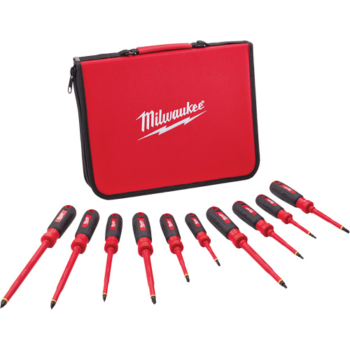 Insulated Screwdriver Set with EVA Foam Case, 10 Pcs. Auto-Cam