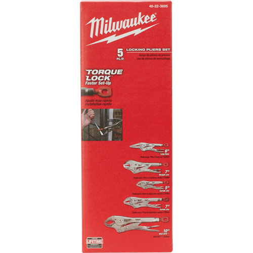 Torque Lock Locking Pliers Kit, 5 Pieces Auto-Cam