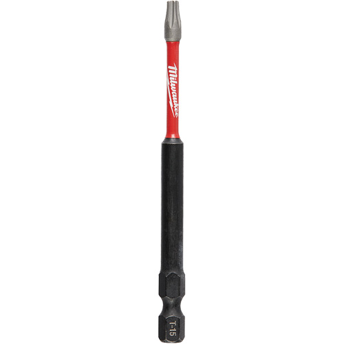 Shockwave Impact Duty Screwdriver Bit, Torx, T-15 Tip, 1/4" Drive Size, 3-1/2" Length Auto-Cam