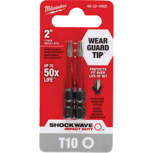 Shockwave Impact Duty Screwdriver Bit, Torx, T-10, 1/4" Drive Auto-Cam