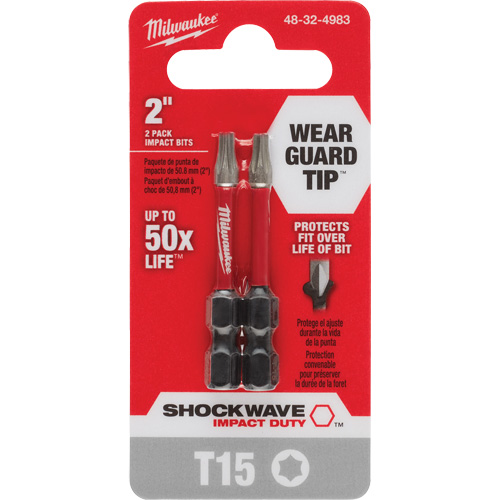 Embout de tournevis Shockwave Impact Duty, Torx, T-15, Prise 1/4" Auto-Cam