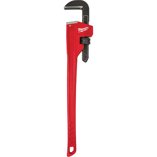 Steel Pipe Wrench, 5" Jaw Capacity, 36" Long, Powder Coated Finish, Ergonomic Handle Auto-Cam