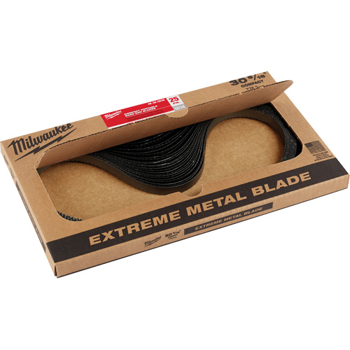 Extreme Metal Band Saw Blades, High Speed Steel, 30-9/16" L x 1/2" W x 0.02" Thick, 12/14 TPI Auto-Cam