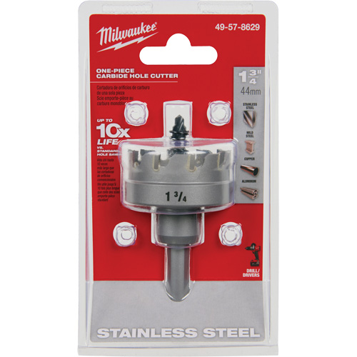 One-Piece Carbide Hole Cutters, 1-3/4", 3/16" Depth of Cut Auto-Cam