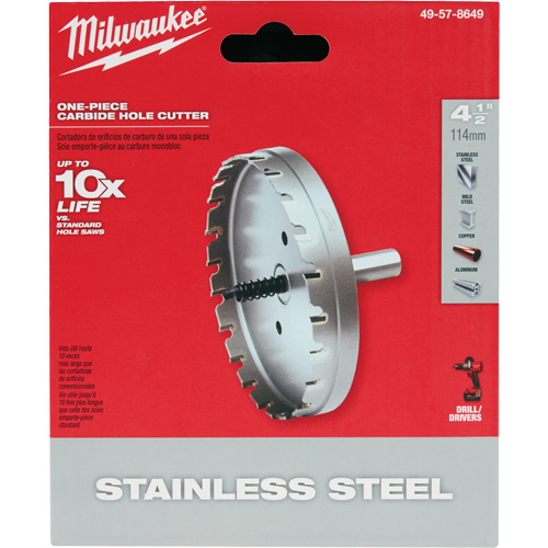 Scies-cloches au carbure monobloc, 4-1/2", Profondeur de la coupe de 3/16" Auto-Cam