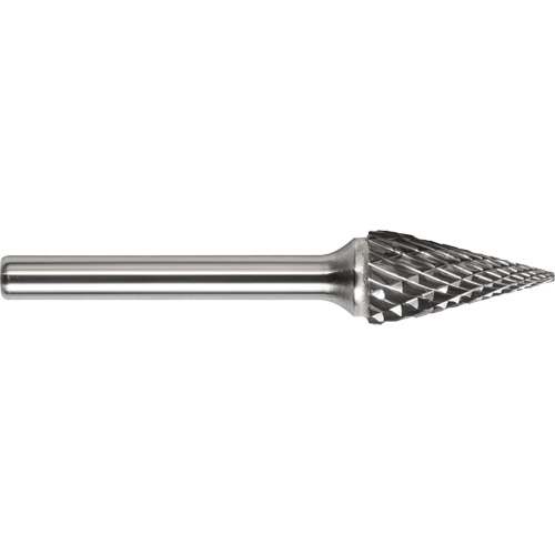 Drillco&reg; Single Cut Pointed Cone Burr, SM-42L2 Auto-Cam