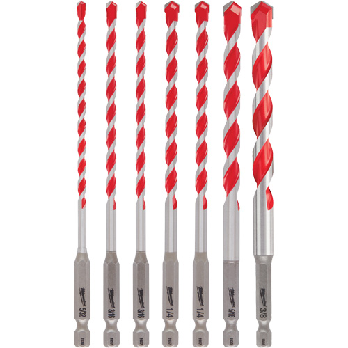 Jeu de forets pour perceuse &agrave; percussion Shockwave, 7 morceaux, Carbure Auto-Cam