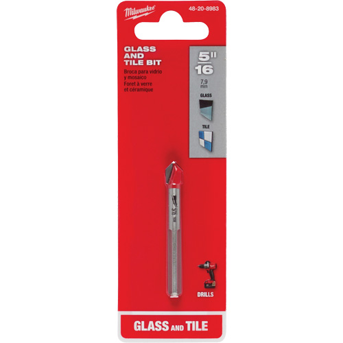 Glass & Tile Bit, 5/16", Carbide Auto-Cam