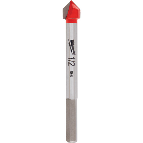 Glass & Tile Bit, 1/2", Carbide Auto-Cam