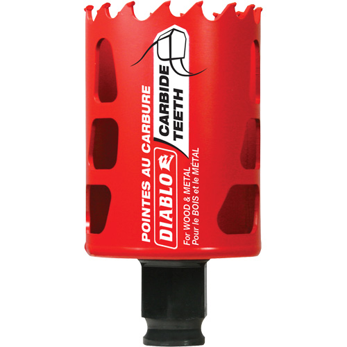 Wood & Metal Hole Saw, 1-7/8", 2-3/8" Depth of Cut, Carbide Auto-Cam
