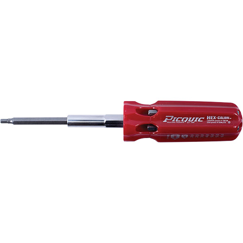 Hex-Calibre Metric Multi-Bit Screwdriver, Plastic Handle Auto-Cam