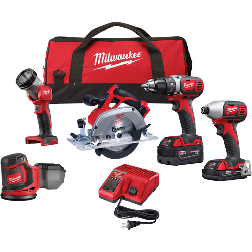 M18 5-Tool Combo Kit, Lithium-Ion, 18 V Auto-Cam